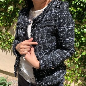Chanel-style tweed blazer